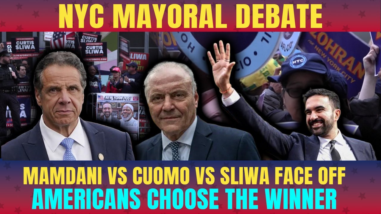 Americans REVEAL NYC Mayoral Debate Winner | Mamdani, Cuomo Or Sliwa? Anti-Trump Mamdani Leads