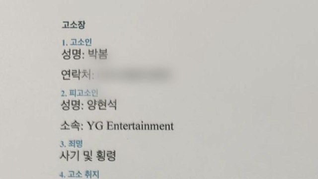 2NE1 박봄, 돌연 양현석 고소 ...소속사 치료 전념 / YTN