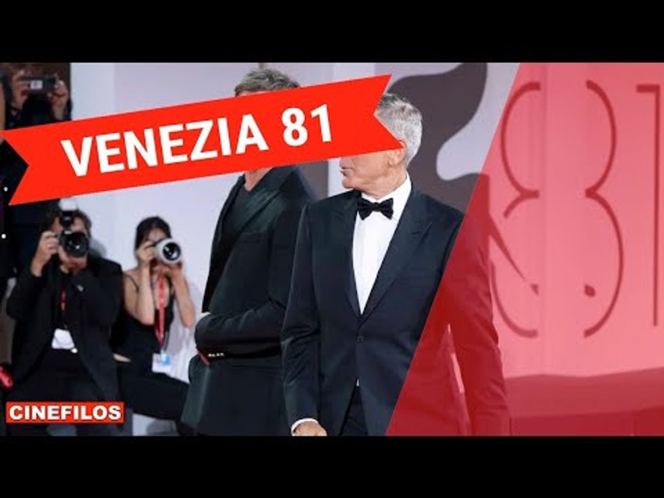 George Clooney e Brad Pitt sul red carpet di Venezia 81