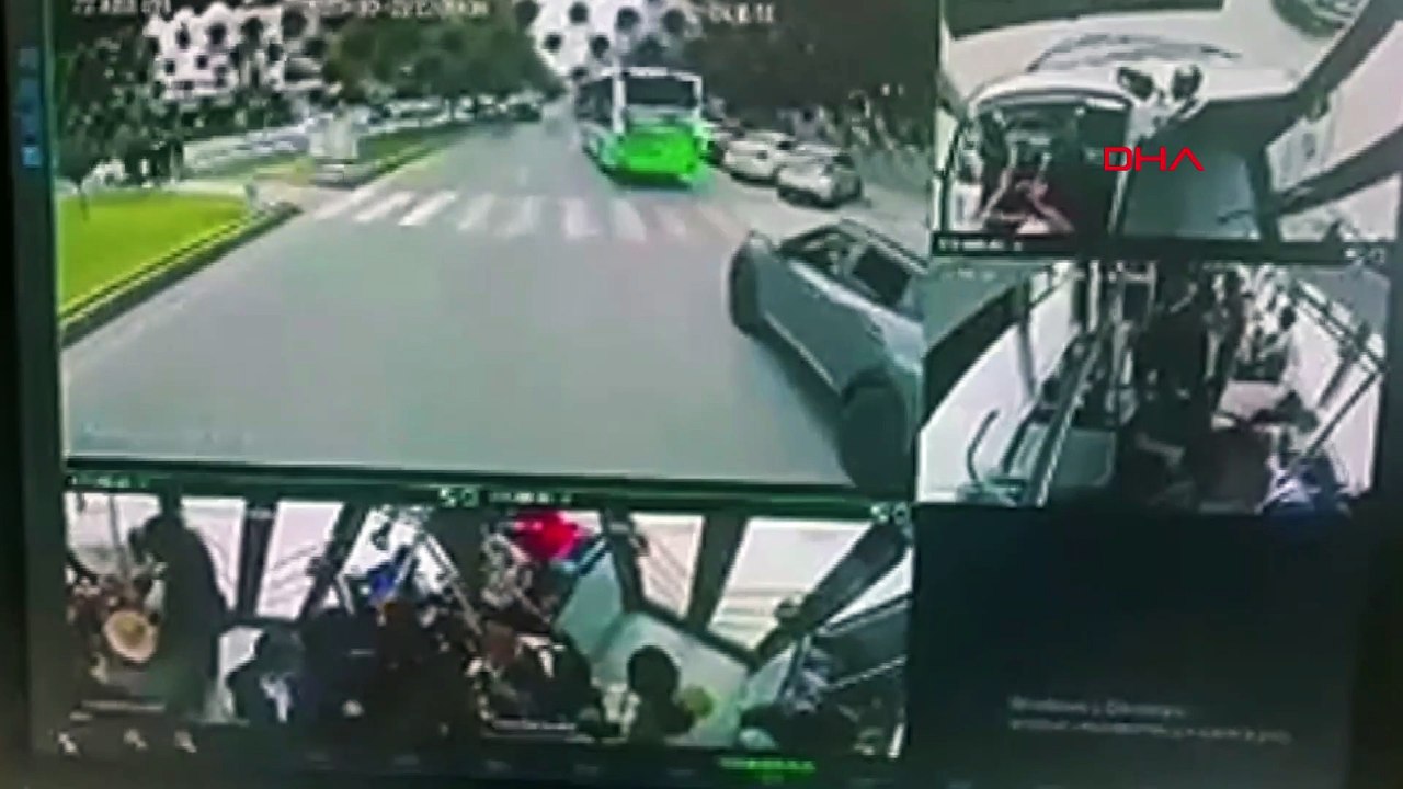Yola fırlayan çocuk, şoförün dikkati sayesinde otobüsün altında kalmaktan kurtuldu