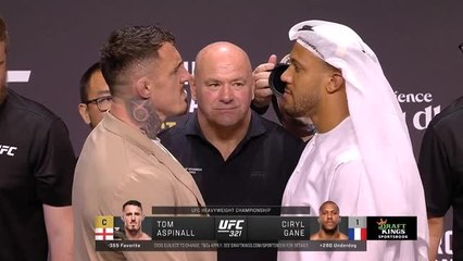 UFC 321 - Le face-à-face entre Gane et Aspinall