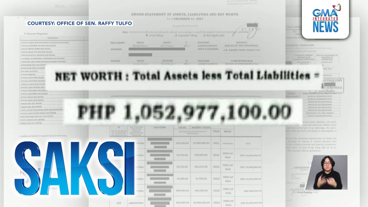 Sen. Raffy Tulfo, nagbigay ng kopya ng kanyang SALN SA GMA Integrated News | Saksi