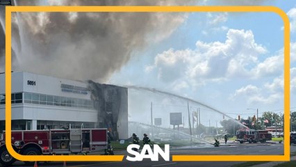 Explosion hurts firefighters after impaired driver hits vet clinic gas line: Video