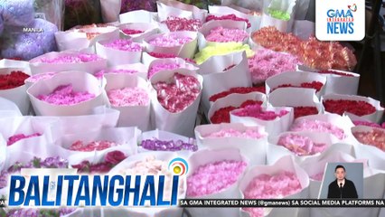 Dagsa ng mga mamimili ng bulaklak sa Dangwa Flower Market, inaasahan ng ilang tindera bukas | Balitanghali
