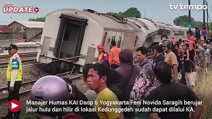 Perjalanan Kereta Daop 6 Normal Lagi Setelah Anjloknya KA Purwojaya