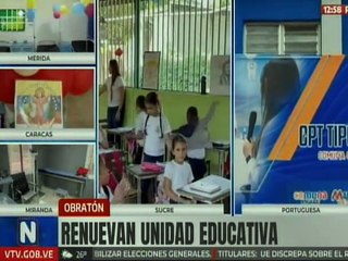 Sucre | Familias de Barbacoas son beneficiadas con renovación de la U.E. Zenaida Valera Mago