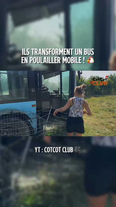 ils transforment un busen poulailler mobile ! 🐔