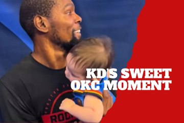 Kevin Durant melts hearts holding OKC fans’ baby in emotional homecoming moment