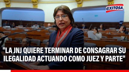 Delia Espinoza: "La JNJ quiere terminar de consagrar su ilegalidad actuando como juez y parte"