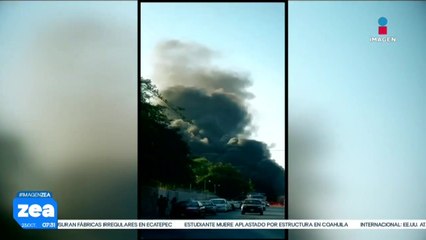 Así ocurrió el incendio en un taller mecánico de Nuevo León que dejó a seis personas heridas