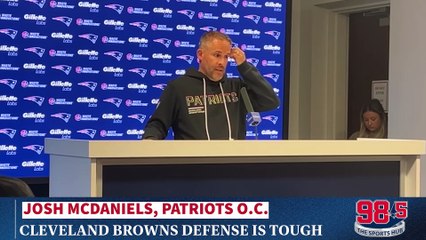 Josh McDaniels - Cleveland Browns defense is tough