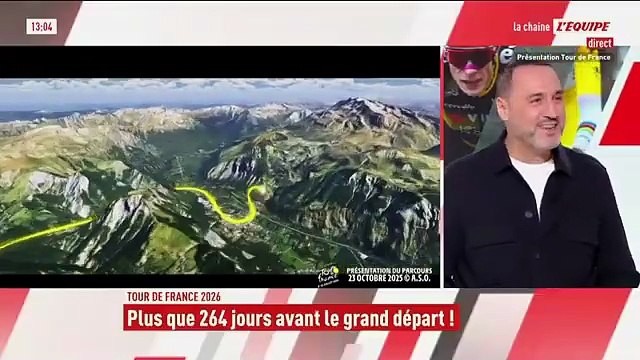 Emission TV : Le Tour sur L'Equipe TV Parcours du Tour de France 2026 (FR,23 Octobre 2025)