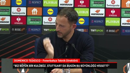 Domenico Tedesco: Biz büyük bir kulübüz, Stuttgart bu büyüklüğü bugün hissetti