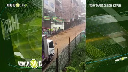 ¡Calles convertidas en ríos! Fuerte aguacero dejó inundaciones y caos en Bello