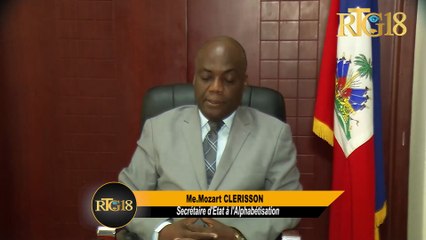 Sekretè deta alfabetizasyon an Mozart CLERISSON fè bilan travay li