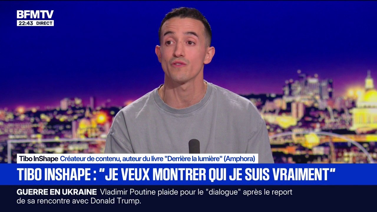 "Il y a une volonté de monter qui je suis vraiment, derrière les réseaux sociaux": Tibo InShape, créateur de contenu et auteur de "Derrière la lumière", se livre sur BFMTV