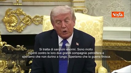 Trump: Era momento giusto per nuove sanzioni contro Mosca. Spero durino poco