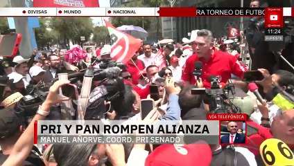 PRI y PAN rompen alianza; Manuel Añorve, coordinador del PRI en el Senado, comenta sobre la decisión
