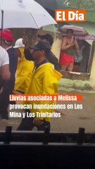 Lluvias asociadas a Melissa provocan inundaciones en Los Mina y Los Trinitarios