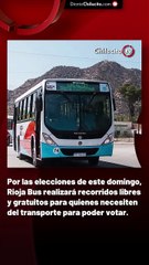 Por las elecciones de este domingo, Rioja Bus realizará recorridos libres y gratuitos para quienes necesiten del transporte para poder votar.