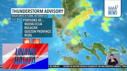 Weather update as of 7AM (October 24, 2025) | Unang Balita