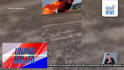 Eroplanong kaka-takeoff lang, bumaligtad sa ere at bumagsak; 2 patay | Unang Balita