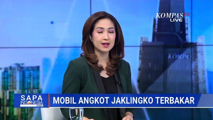 Mobil Angkot Jaklingko Terbakar, Penumpang Berhasil Selamatkan Diri | SAPA PAGI