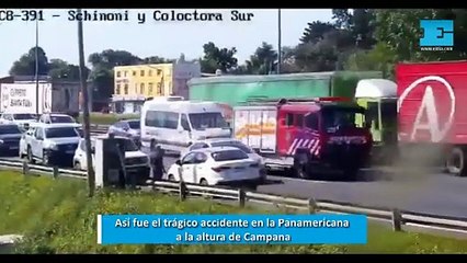 Así fue el trágico accidente en la Panamericana a la altura de Campana
