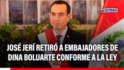 José Jerí retira a embajadores políticos de Dina Boluarte: "Es una decisión AJUSTADA A LEY"