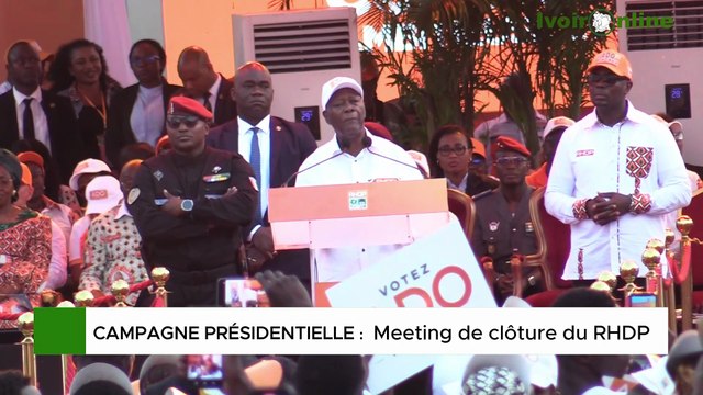 Clap de fin de campagne du candidat du RHDP, Alassane Ouattara