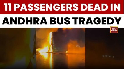 Horror On Andhra Highway: 11 Killed As Hyderabad-Bengaluru Bus Catches Fire In Kurnool Tragedy