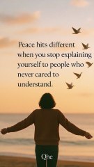 Peace hits different when you stop explaining yourself 💫  Life Motivation Quote  Self Love