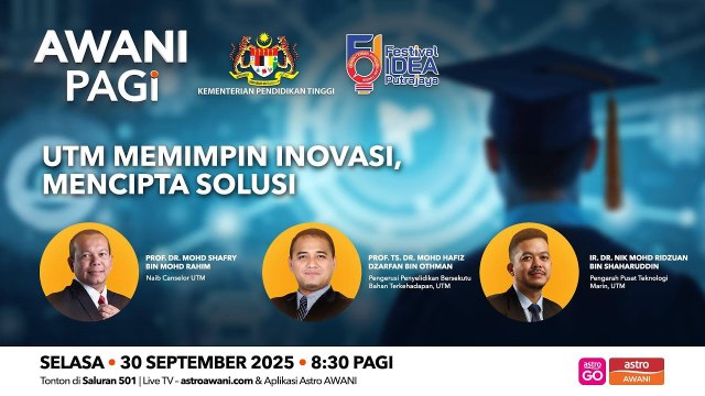AWANI Pagi: UTM Memimpin Inovasi, Mencipta Solusi