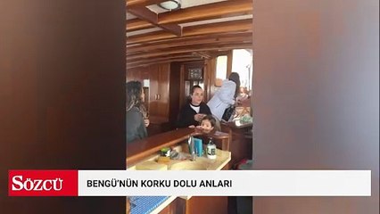 Bengü'nün korku dolu anları: Çocuklarıyla birlikte Ege Denizi’nde hortuma yakalandı
