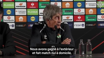 Betis - Pellegrini satisfait du parcours de son équipe