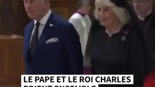 Le pape et le roi Charles prient ensemble pour la première fois