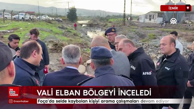 Vali Elban: Foça’da selde kaybolan kişiyi arama çalışmaları devam ediyor