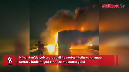 Hindistan’da katliam gibi kaza! En az 25 yolcu yanarak can verdi