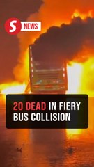 Bus collision blaze kills 20 in southern India