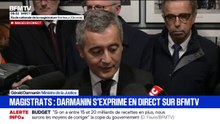 "Il y a sans doute des choses à réformer au ministère de la Justice", affirme Gérald Darmanin, en visite à l'École nationale de la magistrature