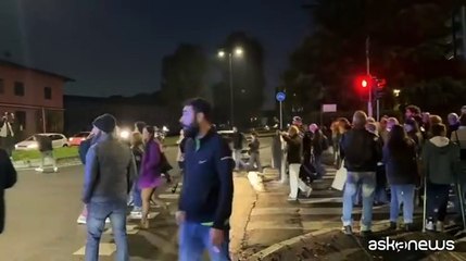 Manifestazione per le strade di Bruzzano, dove Luciana Ronchi è stata uccisa a coltellate dall'ex marito