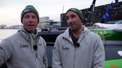 TRANSAT CAFÉ L'OR Le Havre Normandie 2025 -  Interview avec Thomas Coville & Benjamin Schwartz  SODEBO ULTIM 3