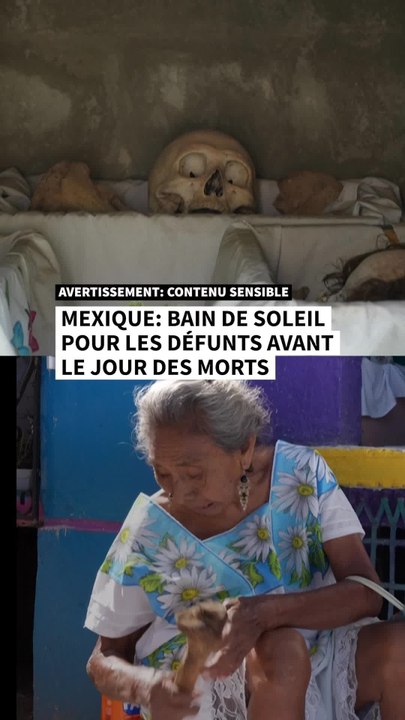 Au Mexique, bain de soleil pour les défunts avant le Jour des morts