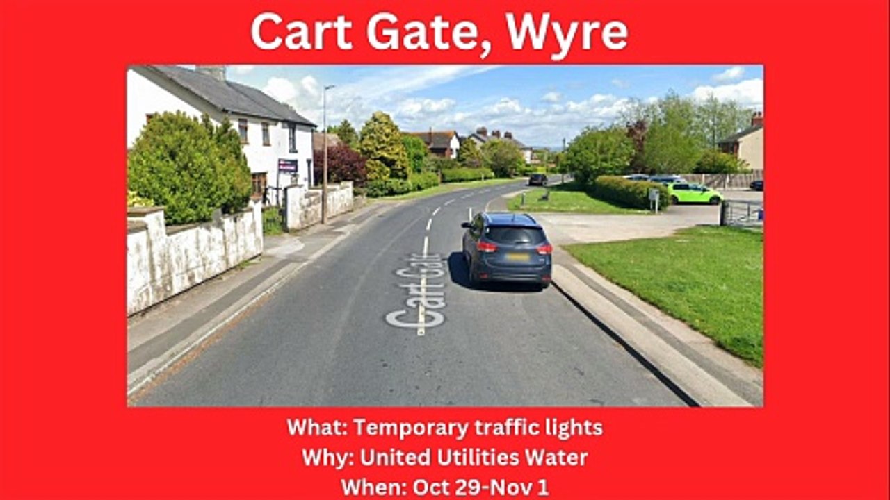 Fylde/Wyre roadworks 27/10-2/11