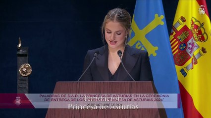 El discurso íntegro de la princesa Leonor en los Premios Princesa de Asturias