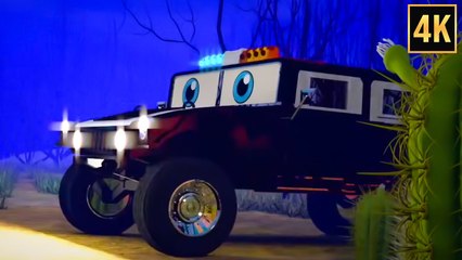 4K Halloween Night Cars | Spooky Car Adventure | Kids Channel - Cartoon Videos for Kids