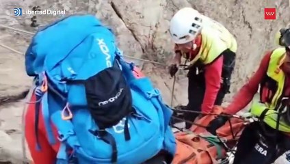 Así ha sido el rescate a un joven escalador en La Pedriza