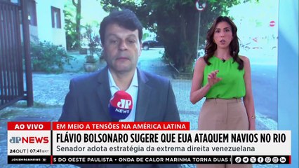 Flávio Bolsonaro sugere ataque dos EUA a embarcações com drogas no RJ