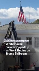 White House Facade Ripped Up as Work Begins on Trump Ballroom