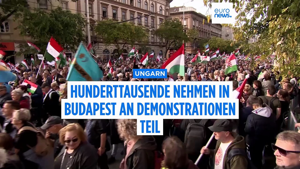 Orbán gegen Magyar: Hunderttausende demonstrieren in Budapest